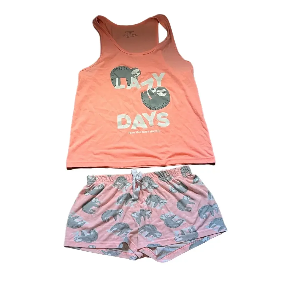 Primark Kids Pajama Set - Peach and Gray